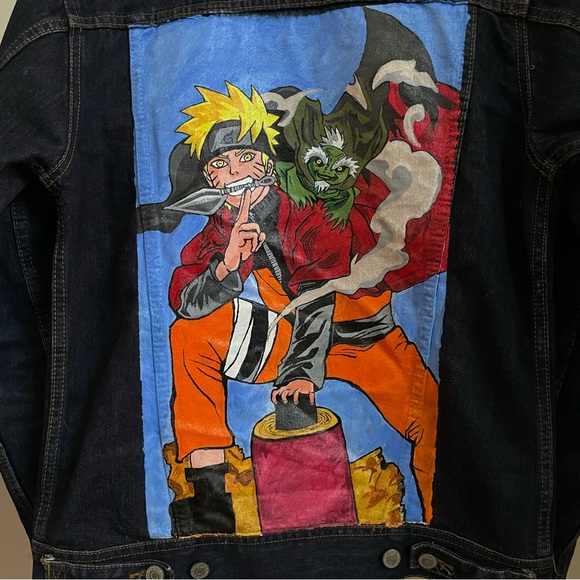 Levi’s Authentic Denim jacket Naruto Artwork on back for MEN’S & WOMEN’S - Picture 10 of 10